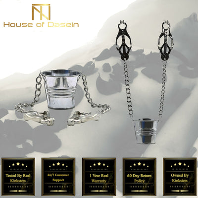 Bucket Nipple Clamps Weight Torture Breast  Kink Fetish Restraints Nipple & Clitoral Toys