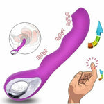 Pink Purple G Spot Vibrator Quiet 10 Speeds Usb Rechargeable Waterproof
