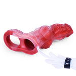 Penis Extenders & Enlargers Theodore Textured Red Large Squirting Penis Sleeve