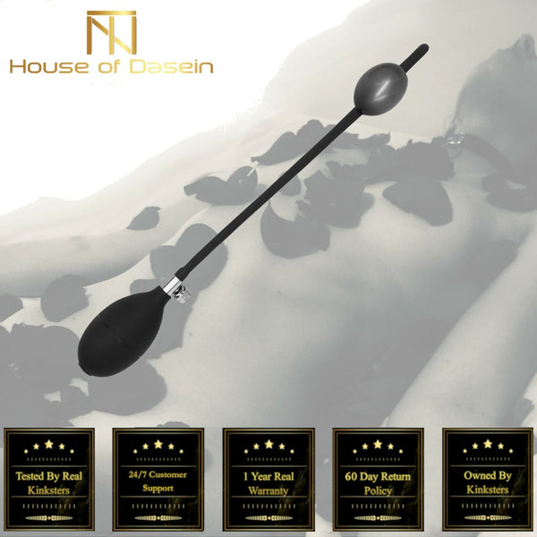 Inflatable  Plug Black Silicone Urethral Sound Catheter Dilator Men  & Ball Toys