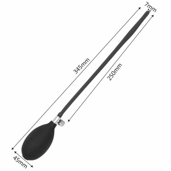 Inflatable  Plug Black Silicone Urethral Sound Catheter Dilator Men  & Ball Toys