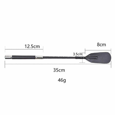 Black Leather Crop  Whip Impact Play Spanking Fetish Kink Crops