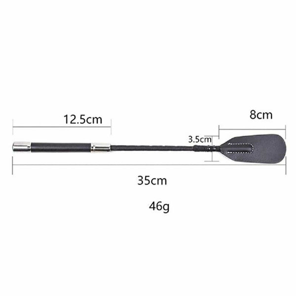 Black Leather Crop  Whip Impact Play Spanking Fetish Kink Crops