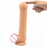 Textured Silicone Cock And Balls Dong Big Penis Anal Dildo Suction Cup Masturbation