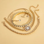 Bracelets Veile Studios Fashion Jewelry Four Piece Crystal Bracelet Set Bohemian Design For Women