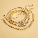 Bracelets Veile Studios Fashion Jewelry Four Piece Crystal Bracelet Set Bohemian Design For Women