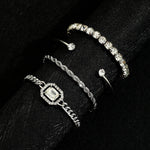 Bracelets Veile Studios Fashion Jewelry Four Piece Crystal Bracelet Set Bohemian Design For Women