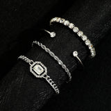 Bracelets Veile Studios Fashion Jewelry Four Piece Crystal Bracelet Set Bohemian Design For Women