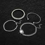 Bracelets Veile Studios Fashion Jewelry Four Piece Crystal Bracelet Set Bohemian Design For Women