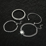 Bracelets Veile Studios Fashion Jewelry Four Piece Crystal Bracelet Set Bohemian Design For Women