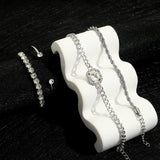 Bracelets Veile Studios Fashion Jewelry Four Piece Crystal Bracelet Set Bohemian Design For Women
