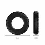 3 Pack Black Cock Rings Set Silicone Rubber Stretchy Penis Enhance Erection