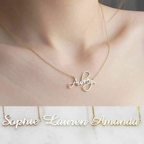 Personalized Word Necklace Custom Name Jewellery Bdsm Gift For Submissive