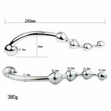 Stainless Steel Anal Beads Double Ended Butt Plug Prostate Massager