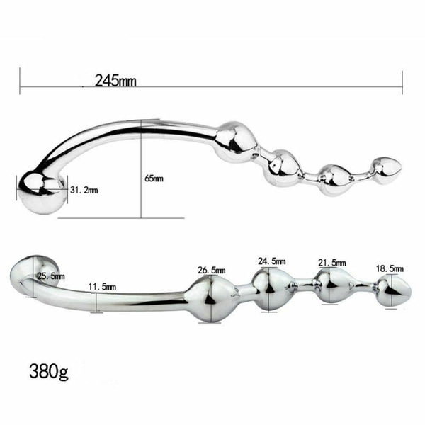 Stainless Steel Anal Beads Double Ended Butt Plug Prostate Massager Prostate Stimulators