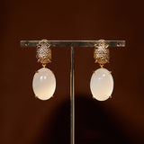 Veile Studios Niche Design French Lazy Retro Long In 18K Matte Gold Finish Earrings