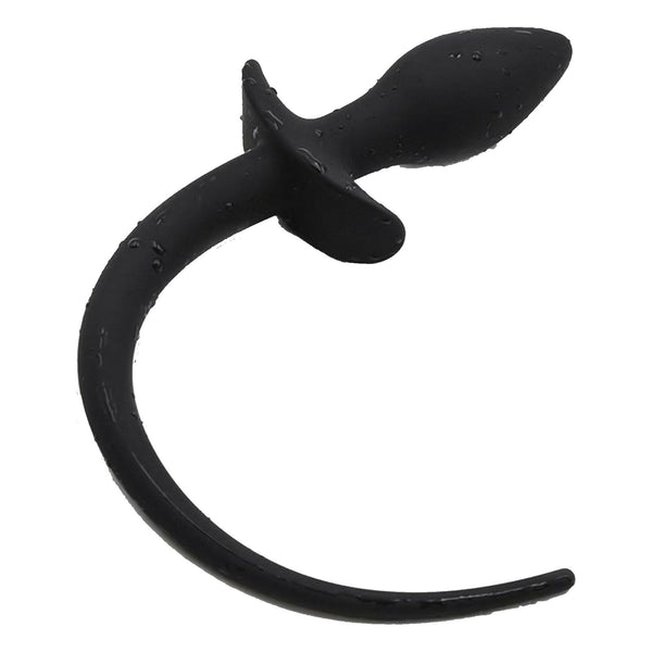 Black Silicone Puppy Tail Anal Plug Pet Play  Kink  Fetish Restraints Non Vibrating Butt Plugs