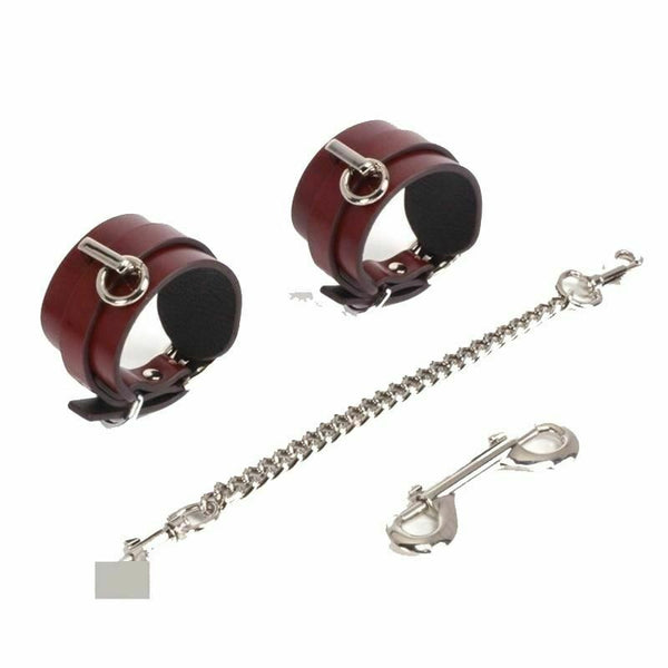 Genuine Leather   Luxury Restraints Kit Kitten Mask Leash Restraint Kits & Sets