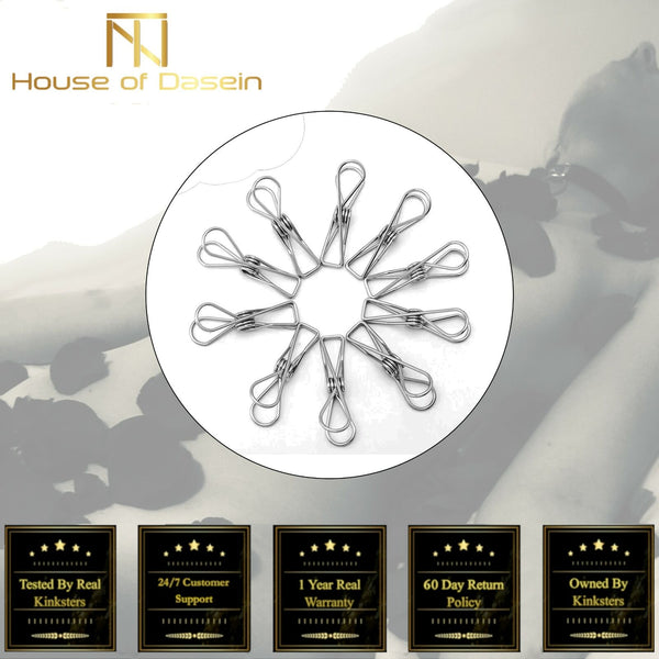 Stainless Steel Clothes Pegs Nipple Clamps Breast Play   Restraints Nipple & Clitoral Toys