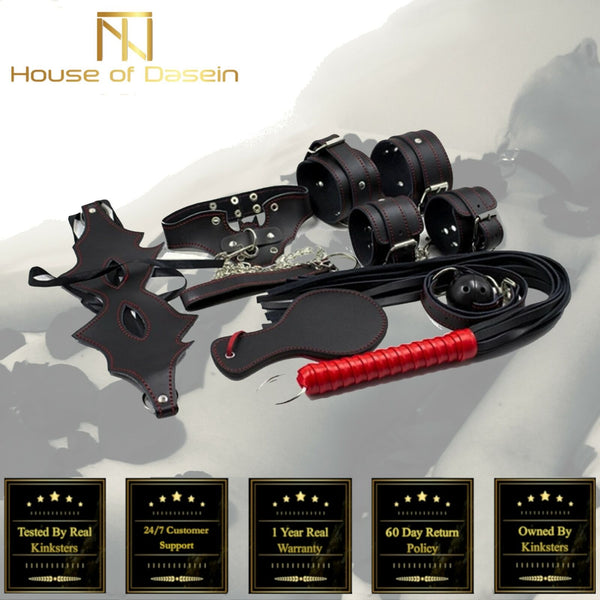 Beginners Starter Kit Fetish Pack Mask Collar Cuffs Gag Restraints  Starter Kits