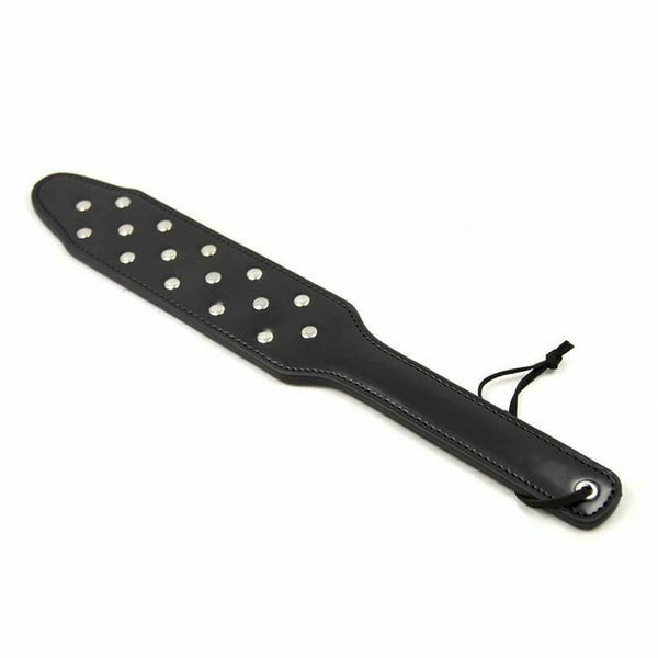 Black Synthetic Leather Spanking Paddle Sex Slave Whip Kink Fetish Toy Paddles