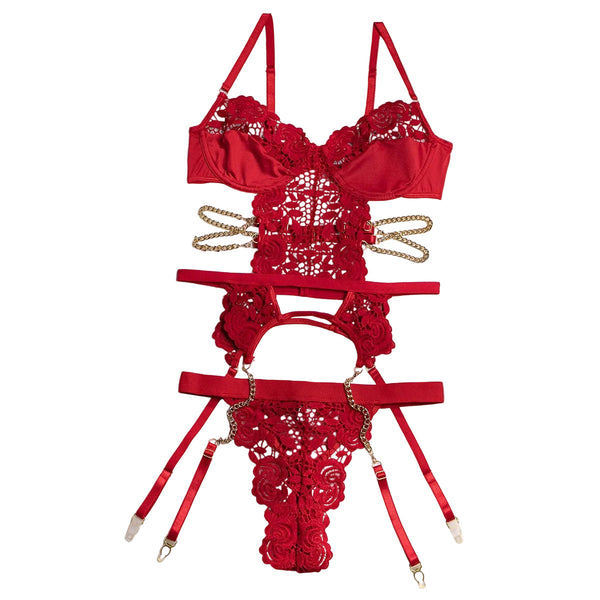 Two Piece Lingerie Set For Women Hollow Back Lace Design Other Women's Underwear