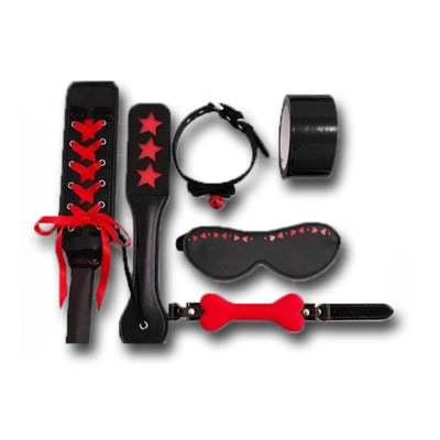 Sex Toys Kits With Paddles Collar  Tape Blindfold And Gag  Starter Kits