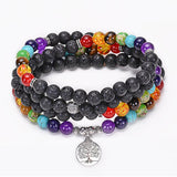Veile Studios Volcanic Stone Chakra Bead Bracelet Necklace Necklaces & Pendants