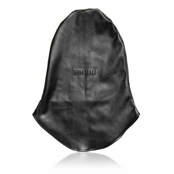 Black Cover Full Hood  Mask Headwear  Kink  Fetish Restraint Hoods