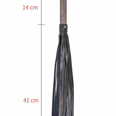 Leather Real Wood Flogger Spanking Paddle  Impact Toy Floggers
