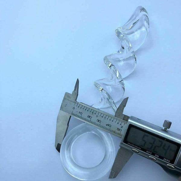 Pyrex Crystal Spiral Dildo Transparent Long Butt Plug Sex Toys Anal Fetish Glass Dildos