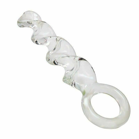 House Of Dasein Pyrex Crystal Spiral Dildo Transparent Long Butt Plug Sex Toys Anal Fetish Glass Dildos