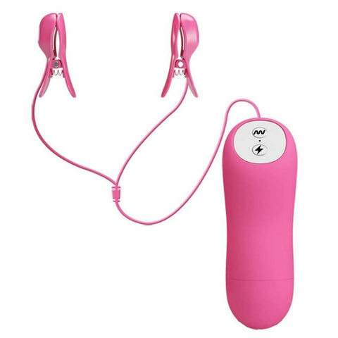 Electro & Medical Play House Of Dasein Pink Electric Shock Nipple Clamps Vibrator Electro Sex Stimulation Bdsm