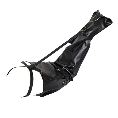 Black Leather Leg Binder Mermaid Bondage Kink Bdsm Fetish Restraints
