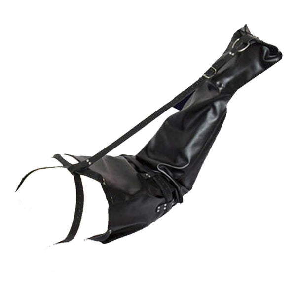 Black Leather Leg Binder Mermaid  Kink  Fetish Restraints Legbinders & Booties