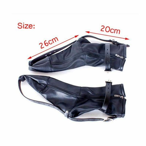 Feet Binder Booties Foot Fetish  Restraints Pu Leather Shoes  Legbinders & Booties