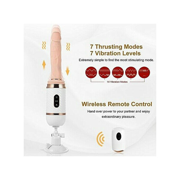 Wireless Sex Machine Automatic Heating Realistic Dildo  Masturbation Classic s