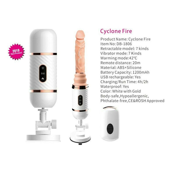 Wireless Sex Machine Automatic Heating Realistic Dildo  Masturbation Classic s