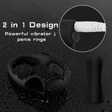 Black Penis Vibrator For Men Vibrating Cock Ring Clitoris Stimulator
