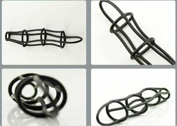 5 Pack  Ring Stretchy Silicone Elastic Net Cage  Sleeve Colourful Set  Rings