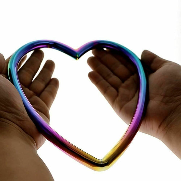 Rainbow Heart Shibari Stainless Steel  Suspension Ring  Rope & Suspension