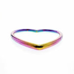 Rainbow Heart Shibari Stainless Steel Bondage Suspension Ring Bdsm