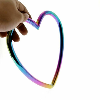Rainbow Heart Shibari Stainless Steel  Suspension Ring  Rope & Suspension