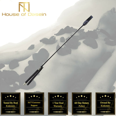 Black Thin Leather Spanking Impact Play Riding Crop   Restraints Crops