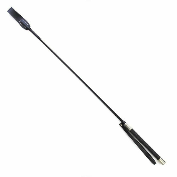Black Thin Leather Spanking Impact Play Riding Crop   Restraints Crops