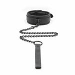 Black Leather Handcuffs Ankle Wrist Cuffs Collar Leash Bdsm Bondage Restraints Kit