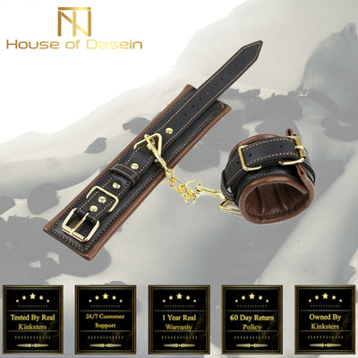 Soft Padded Black Brown Wrist Ankle Cuffs   Restraints Cuffs & Shackles