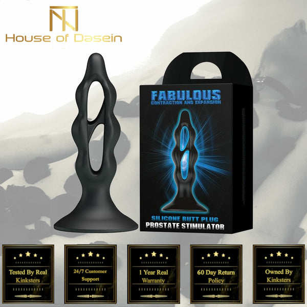 Black Silicone Butt Suction Cup Anal Plug Expander Prostate Massager Prostate Stimulators