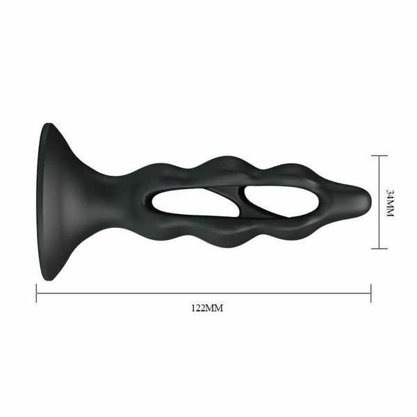 Black Silicone Butt Suction Cup Anal Plug Expander Prostate Massager Prostate Stimulators