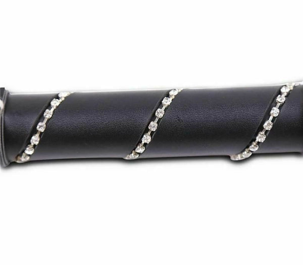 88Cm Black White Woven Flogger  Spanking Play Sex Whip Floggers